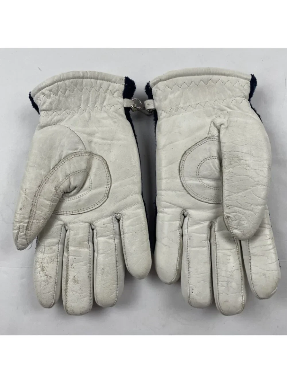 VINTAGE Saranac Thinsulate Gloves Women’s Medium Calfskin Palms Blue White